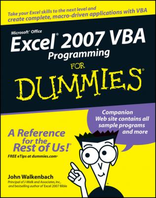 Excel 2007 VBA Programming For Dummies - John  Walkenbach