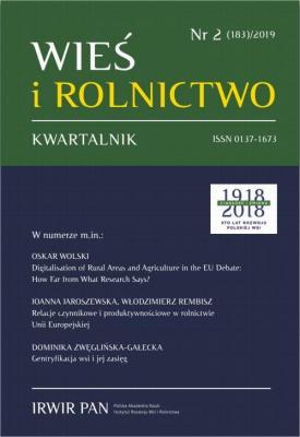 Wieś i Rolnictwo nr 2(183)/2019 - Włodzimierz Rembisz
