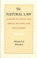 The Natural Law - Heinrich A. Rommen