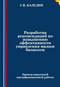 Читать Разработка рекомендаций по повышению эффективности управления малым бизнесом - Сергей Каледин