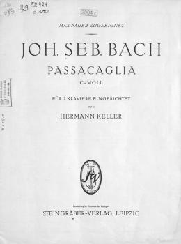 Читать Passacaglia c-moll - Иоганн Себастьян Бах