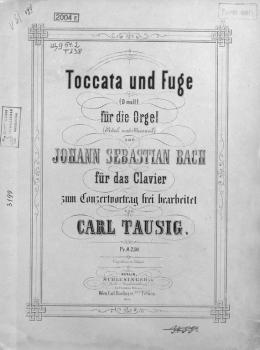 Читать Toccata und Fuge (D-moll) fur die Orgel v. Jogann Sebastian Bach - Иоганн Себастьян Бах