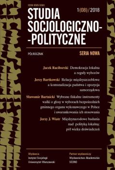 Читать Studia Socjologiczno-Polityczne 1(08)/2018 - Praca zbiorowa