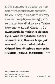 Читать W trzech zdaniach. Zapiski z lat 2018/2019 - Krzysztof Orzechowski