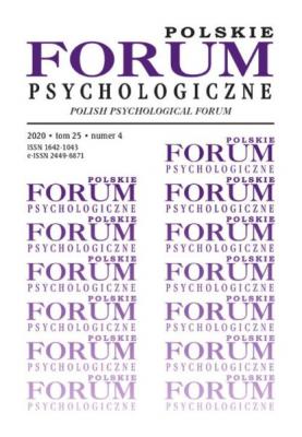 Polskie Forum Psychologiczne, tom 25 numer 4 - Группа авторов