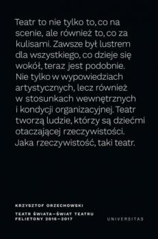 Читать Teatr świata - świat teatru Felietony 2016-2017 - Krzysztof Orzechowski